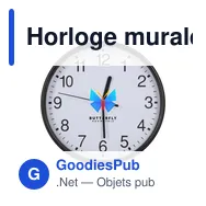 Horloge murale personnalisable Puckett avec logo - Miniature 3