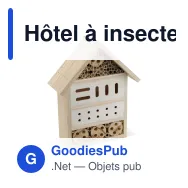 Hôtel à insectes personnalisable en bois de pin avec logo - Bois - Miniature 2