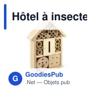Hôtel à insectes personnalisable en bois FSC avec logo - Nature - Miniature 2