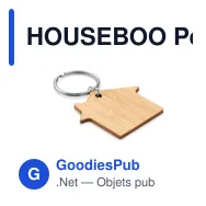HOUSEBOO Porte-clés maison bambou - Miniature 1