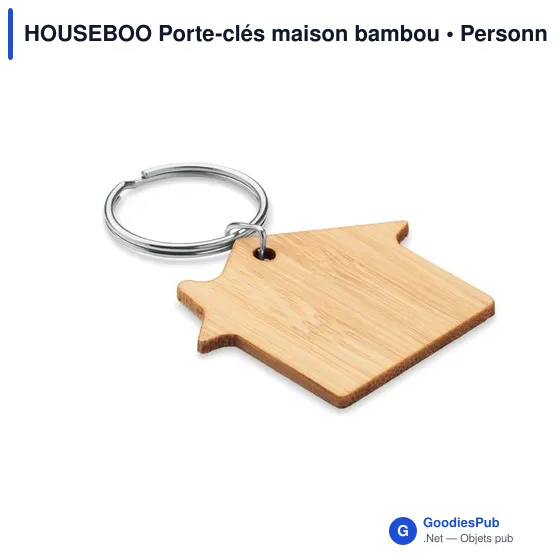 HOUSEBOO Porte-clés maison bambou - Image 1