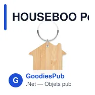HOUSEBOO Porte-clés maison bambou - Miniature 3
