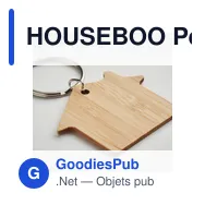HOUSEBOO Porte-clés maison bambou - Miniature 5