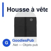 Housse à vêtements personnalisable avec logo pour entreprises - Miniature 1