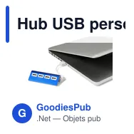 Hub USB personnalisable en aluminium avec 4 ports - modèle Leoavec logo - Miniature 2