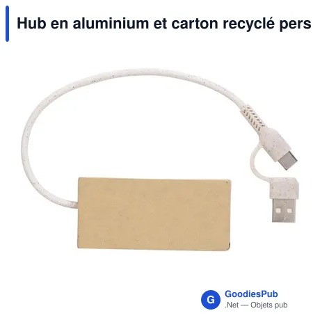 Hub en aluminium et carton recyclé personnalisable avec logo