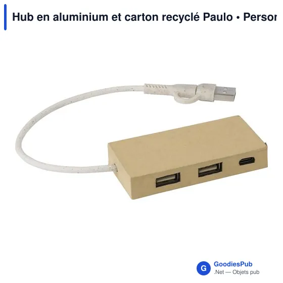 Hub en aluminium et carton recyclé personnalisable avec logo - Image 2