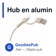 Hub en aluminium et carton recyclé personnalisable avec logo - Miniature 3