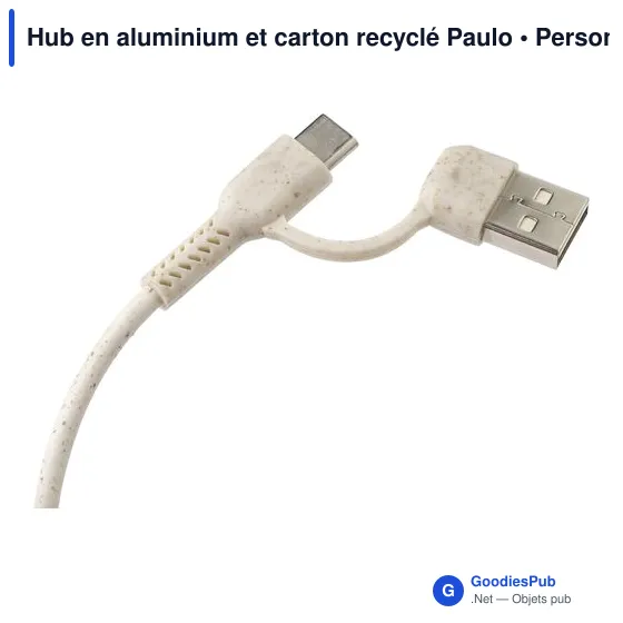 Hub en aluminium et carton recyclé personnalisable avec logo - Image 3