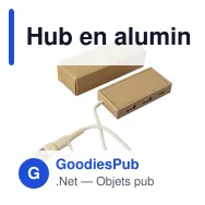 Hub en aluminium et carton recyclé personnalisable avec logo - Miniature 4