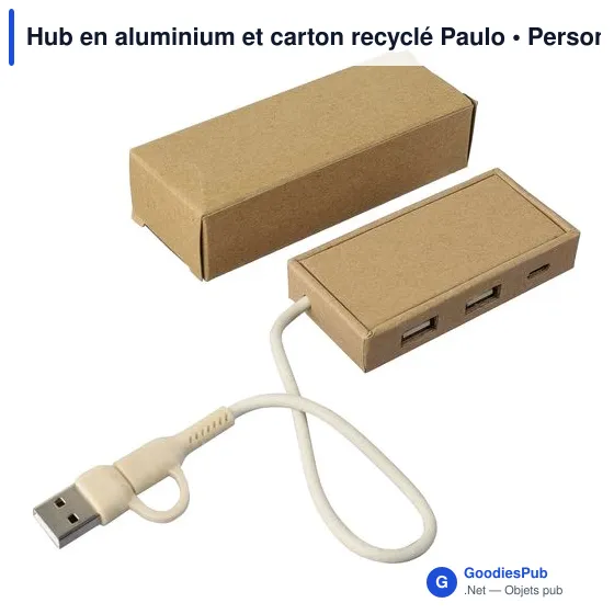 Hub en aluminium et carton recyclé personnalisable avec logo - Image 4