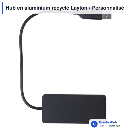 Hub en aluminium recyclé personnalisable avec logo - Layton - Image 5