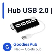 Hub USB 2.0 personnalisable avec logo - Fletcher - Miniature 1