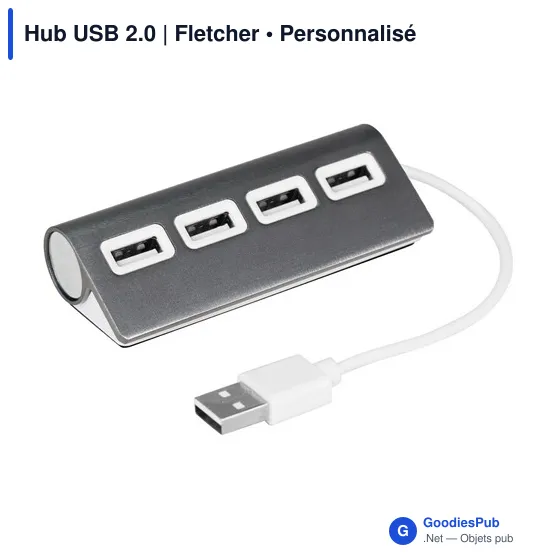 Hub USB 2.0 personnalisable avec logo - Fletcher - Image 11