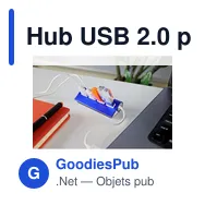 Hub USB 2.0 personnalisable avec logo - Fletcher - Miniature 12