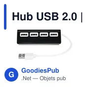 Hub USB 2.0 personnalisable avec logo - Fletcher - Miniature 3