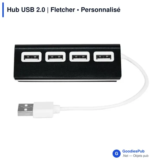 Hub USB 2.0 personnalisable avec logo - Fletcher - Image 3