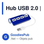 Hub USB 2.0 personnalisable avec logo - Fletcher - Miniature 4