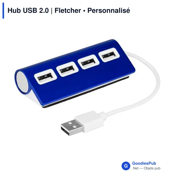 Hub USB 2.0 personnalisable avec logo - Fletcher - Image 4