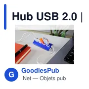 Hub USB 2.0 personnalisable avec logo - Fletcher - Miniature 5