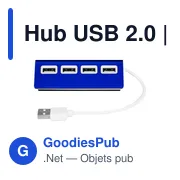 Hub USB 2.0 personnalisable avec logo - Fletcher - Miniature 6