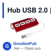 Hub USB 2.0 personnalisable avec logo - Fletcher - Miniature 7