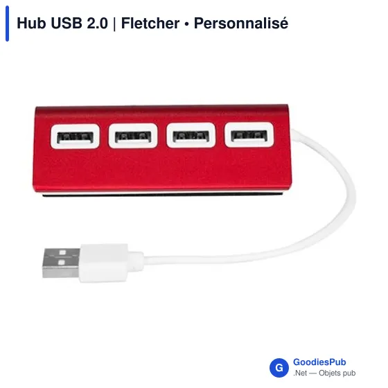 Hub USB 2.0 personnalisable avec logo - Fletcher - Image 9