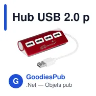 Hub USB 2.0 personnalisable avec logo - Fletcher - Miniature 10