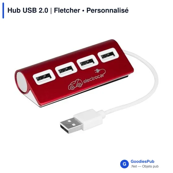 Hub USB 2.0 personnalisable avec logo - Fletcher - Image 10