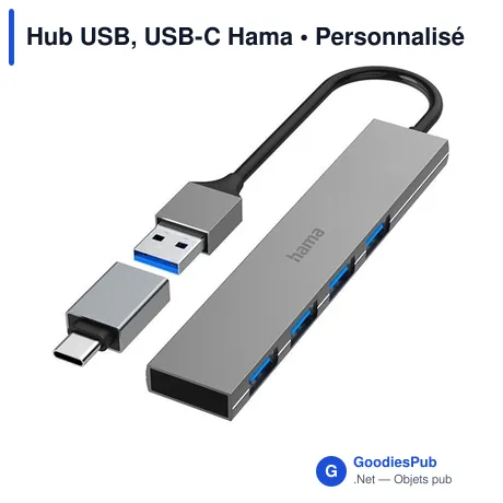 Hub USB personnalisable avec logo - Hama