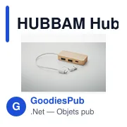 HUBBAM Hub USB 3 ports en bambou - Miniature 5