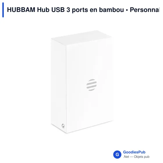 HUBBAM Hub USB 3 ports en bambou - Image 6