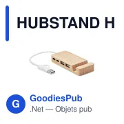 HUBSTAND Hub USB 4 ports en bambou - Miniature 1