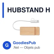 HUBSTAND Hub USB 4 ports en bambou - Miniature 2