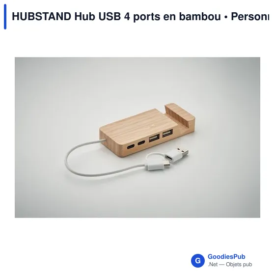 HUBSTAND Hub USB 4 ports en bambou - Image 5