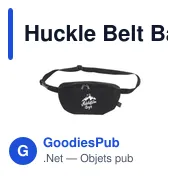 Sac banane personnalisable Huckle Belt Bag GRS RPET avec logo - Miniature 2