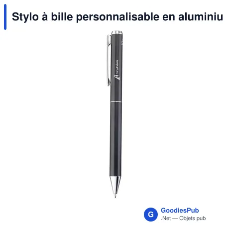 Stylo à bille personnalisable en aluminium recyclé - Hudson Penavec logo