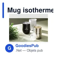 Mug isotherme personnalisable Huevo RCS en acier inoxydable recycléavec logo - Miniature 11