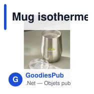 Mug isotherme personnalisable Huevo RCS en acier inoxydable recycléavec logo - Miniature 12