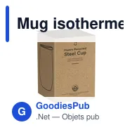 Mug isotherme personnalisable Huevo RCS en acier inoxydable recycléavec logo - Miniature 9