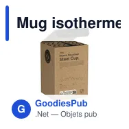 Mug isotherme personnalisable Huevo RCS en acier inoxydable recycléavec logo - Miniature 10
