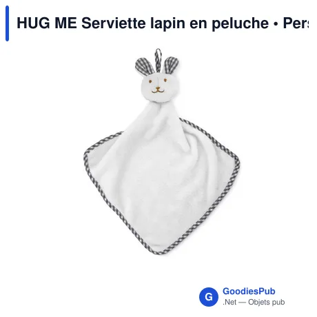 HUG ME Serviette lapin en peluche