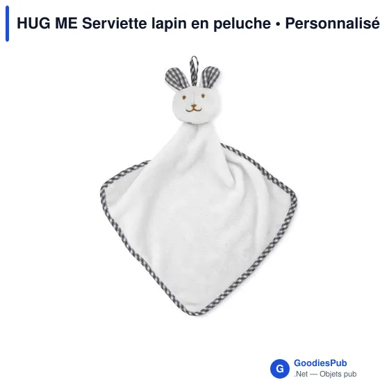 HUG ME Serviette lapin en peluche - Image 1