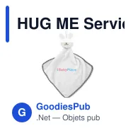 HUG ME Serviette lapin en peluche - Miniature 4