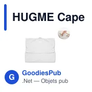 HUGME Cape de bain en coton - Miniature 1