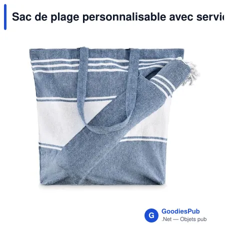 Sac de plage personnalisable avec serviette - HUMMUMavec logo