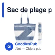 Sac de plage personnalisable avec serviette - HUMMUMavec logo - Miniature 2