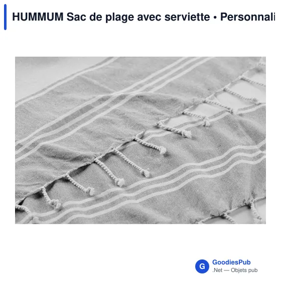 Sac de plage personnalisable avec serviette - HUMMUMavec logo - Image 11