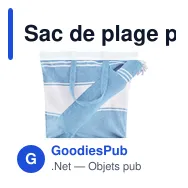 Sac de plage personnalisable avec serviette - HUMMUMavec logo - Miniature 12