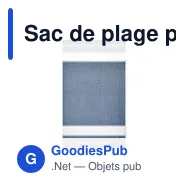 Sac de plage personnalisable avec serviette - HUMMUMavec logo - Miniature 4
